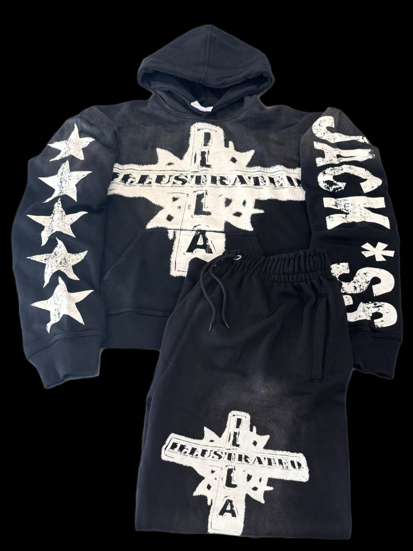 (FULL) 5 STAR BLACK SWEATSUIT